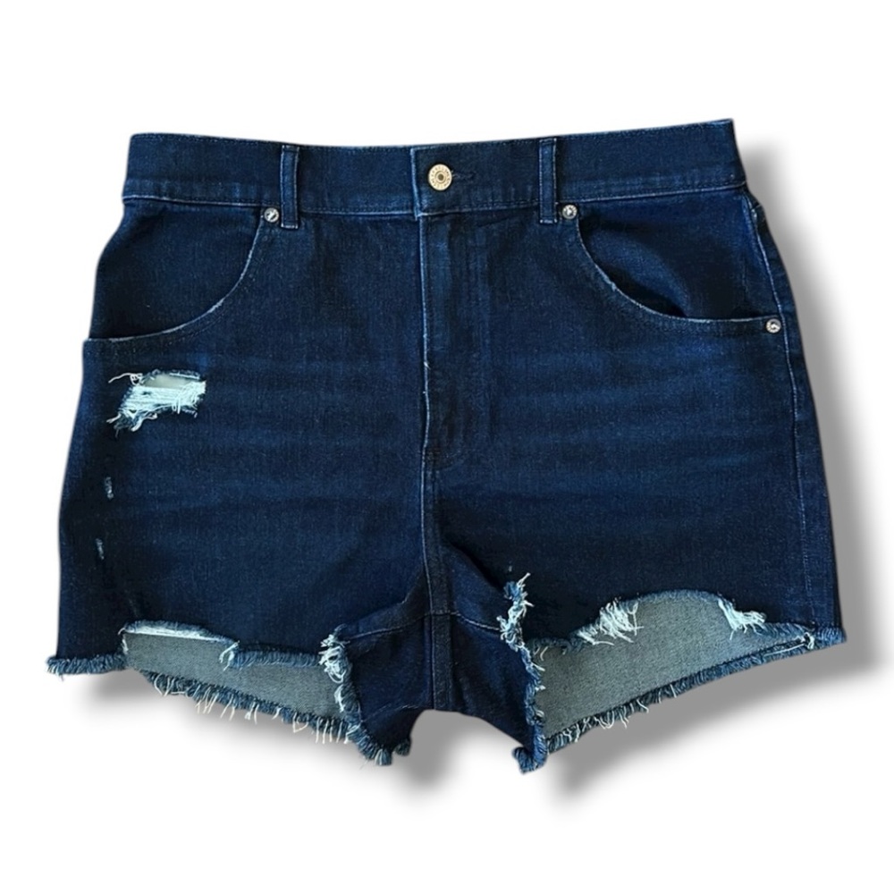 Express Edition Mom Shorts Super high rise Size 10 Dark blue jean shorts NWOT